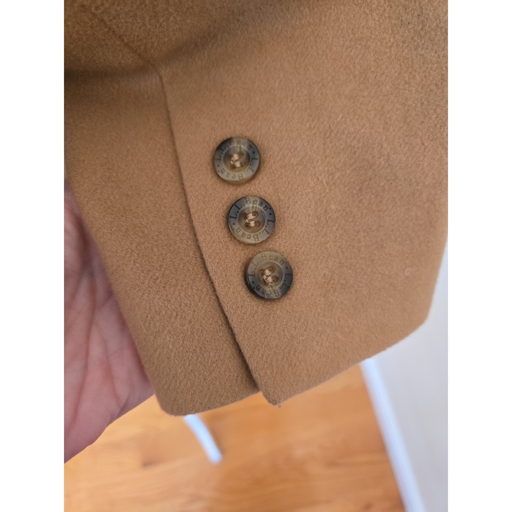 LL Bean Ladies Blazer Camel Wool/Angora Blend Two-Button Collegiate Med Reg - Picture 5 of 15